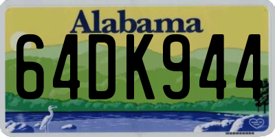 AL license plate 64DK944