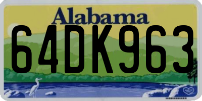 AL license plate 64DK963