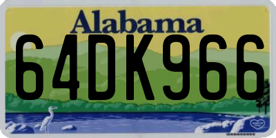 AL license plate 64DK966