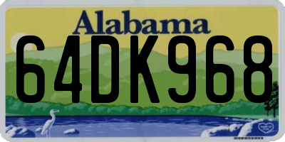 AL license plate 64DK968