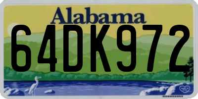 AL license plate 64DK972