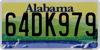 AL license plate 64DK979