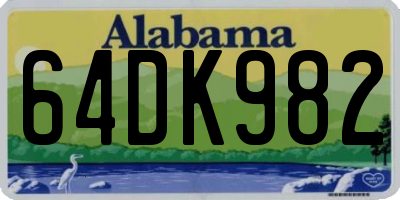 AL license plate 64DK982