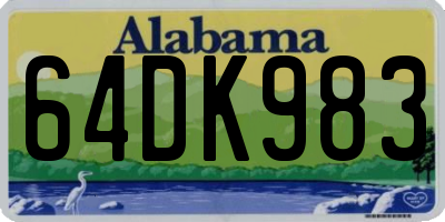 AL license plate 64DK983