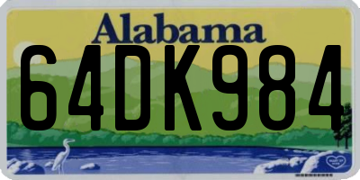 AL license plate 64DK984