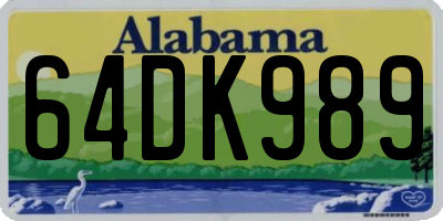 AL license plate 64DK989
