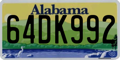 AL license plate 64DK992