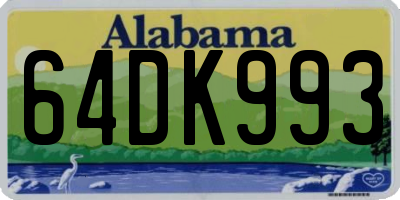 AL license plate 64DK993
