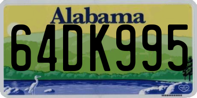 AL license plate 64DK995