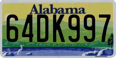 AL license plate 64DK997