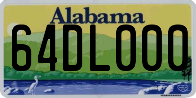 AL license plate 64DL000