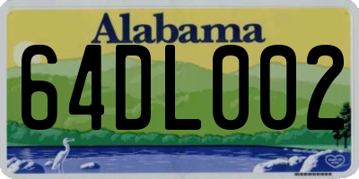 AL license plate 64DL002