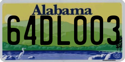 AL license plate 64DL003