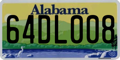 AL license plate 64DL008