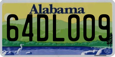 AL license plate 64DL009