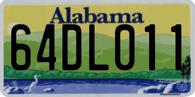 AL license plate 64DL011