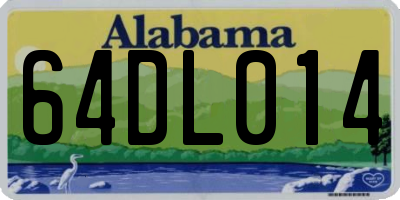 AL license plate 64DL014