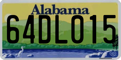 AL license plate 64DL015