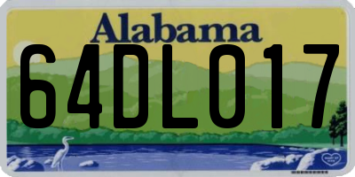 AL license plate 64DL017