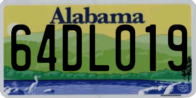 AL license plate 64DL019