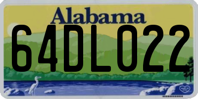 AL license plate 64DL022