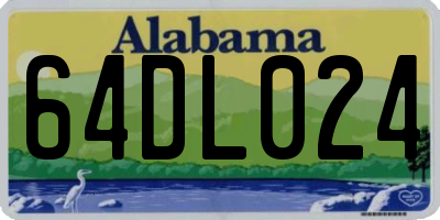AL license plate 64DL024