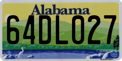 AL license plate 64DL027