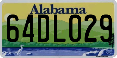 AL license plate 64DL029