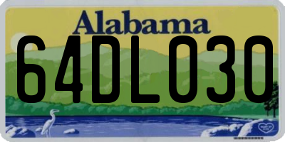 AL license plate 64DL030