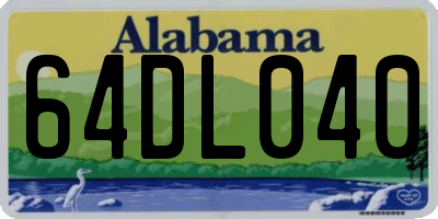 AL license plate 64DL040