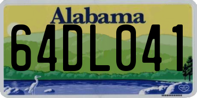 AL license plate 64DL041