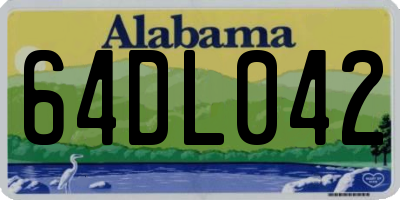 AL license plate 64DL042