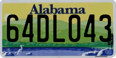 AL license plate 64DL043