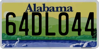 AL license plate 64DL044