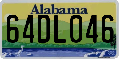 AL license plate 64DL046