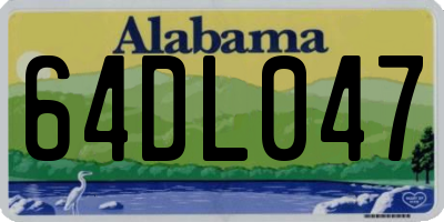 AL license plate 64DL047