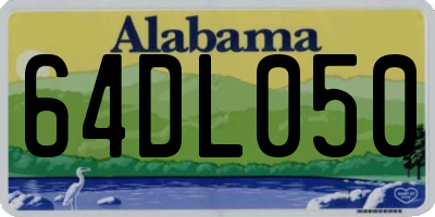 AL license plate 64DL050