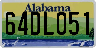 AL license plate 64DL051