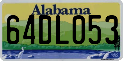 AL license plate 64DL053