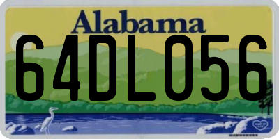 AL license plate 64DL056