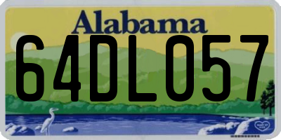 AL license plate 64DL057