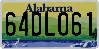 AL license plate 64DL061