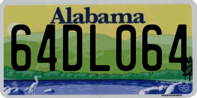 AL license plate 64DL064