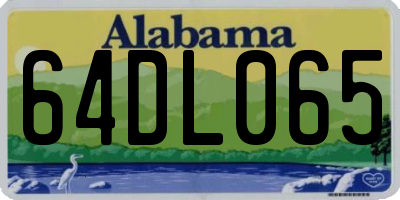 AL license plate 64DL065