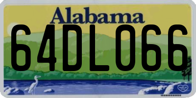 AL license plate 64DL066