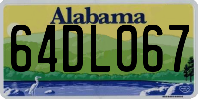 AL license plate 64DL067
