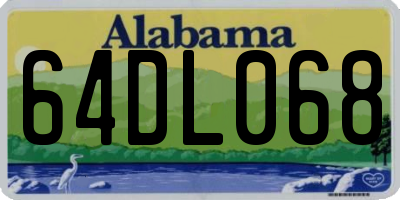 AL license plate 64DL068