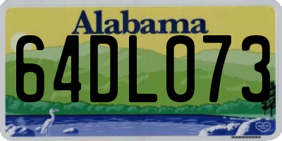 AL license plate 64DL073