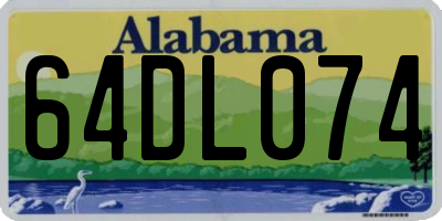AL license plate 64DL074