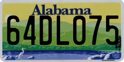 AL license plate 64DL075